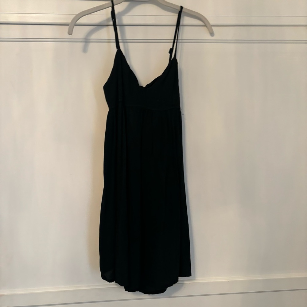 Black babydoll sundress with bow in back